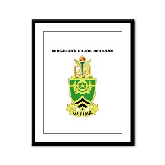usasma - M01 - 02 - DUI - Sergeants Major Academy with Text - Framed Panel Print