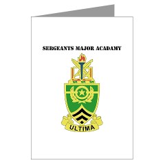 usasma - M01 - 02 - DUI - Sergeants Major Academy with Text - Greeting Cards (Pk of 10)