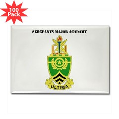 usasma - M01 - 01 - DUI - Sergeants Major Academy with Text - Rectangle Magnet (100 pack)