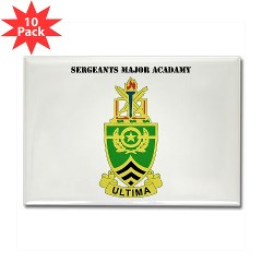 usasma - M01 - 01 - DUI - Sergeants Major Academy with Text - Rectangle Magnet (10 pack)