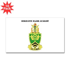 usasma - M01 - 01 - DUI - Sergeants Major Academy with Text - Sticker (Rectangle 10 pk) - Click Image to Close