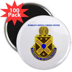 usawocc - M01 - 01 - DUI - Warrant Officer Career Center with text - 2.25" Magnet (100 pack)