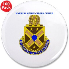 usawocc - M01 - 01 - DUI - Warrant Officer Career Center with text - 3.5" Button (100 pack)