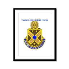 usawocc - M01 - 02 - DUI - Warrant Officer Career Center with text - Framed Panel Print - Click Image to Close