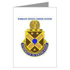 usawocc - M01 - 02 - DUI - Warrant Officer Career Center with text - Greeting Cards (Pk of 10)