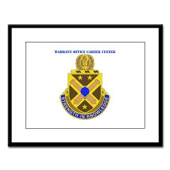 usawocc - M01 - 02 - DUI - Warrant Officer Career Center with text - Large Framed Print - Click Image to Close