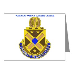 usawocc - M01 - 02 - DUI - Warrant Officer Career Center with text - Note Cards (Pk of 20)