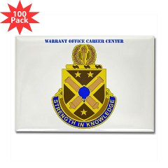 usawocc - M01 - 01 - DUI - Warrant Officer Career Center with text - Rectangle Magnet (100 pack) - Click Image to Close