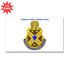 usawocc - M01 - 01 - DUI - Warrant Officer Career Center with text - Sticker (Rectangle 10 pk)
