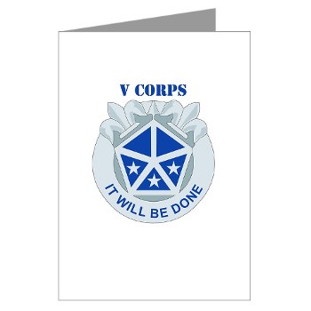 vcorps - M01 - 02 - DUI - V Corps with Text Greeting Cards (Pk of 10) - Click Image to Close