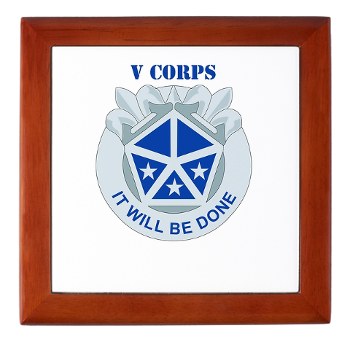 vcorps - M01  03 - DUI - V Corps with text Keepsake Box