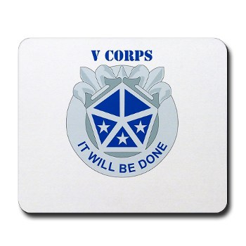 vcorps - M01  03 - DUI - V Corps with text Mousepad