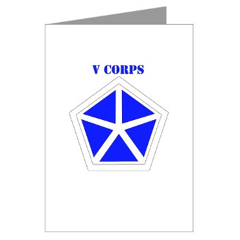 vcorps - M01 - 02 - SSI - V Corps with Text Greeting Cards (Pk of 10) - Click Image to Close